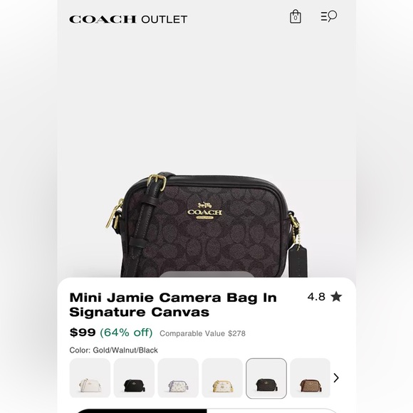 Coach mini Jamie camera bag in signature leopard print canvas - Picture 8 of 9